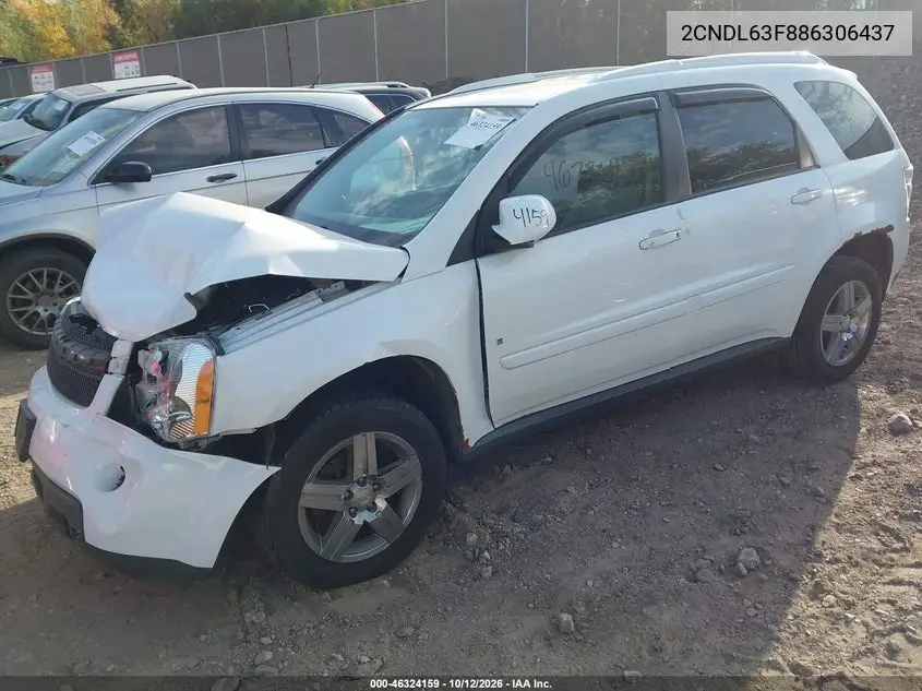2008 CHEVROLET EQUINOX VIN 2CNDL63F886306437 — фото 2
