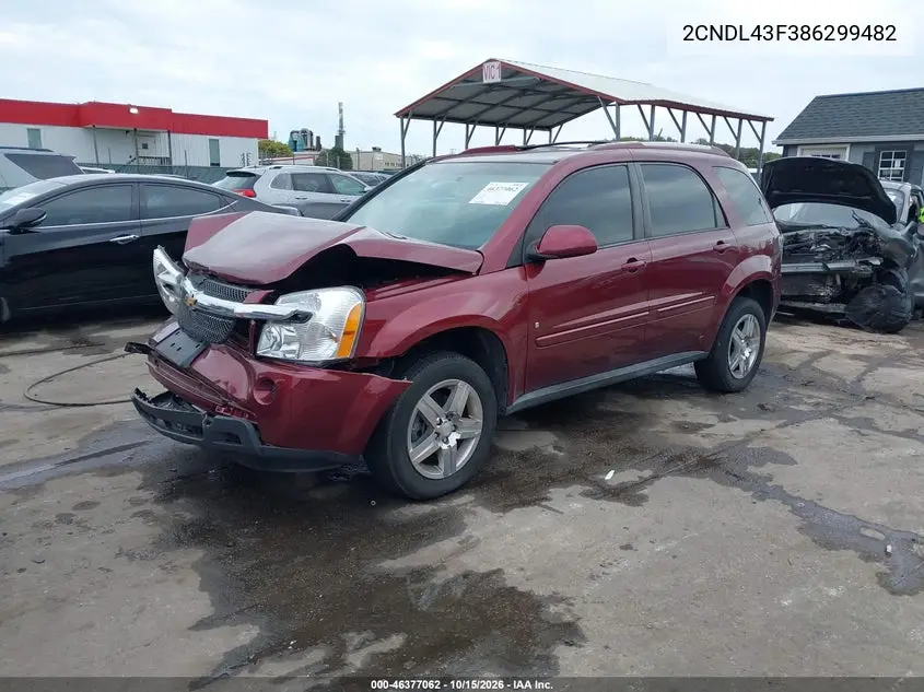 2008 CHEVROLET EQUINOX VIN 2CNDL43F386299482 — фото 2