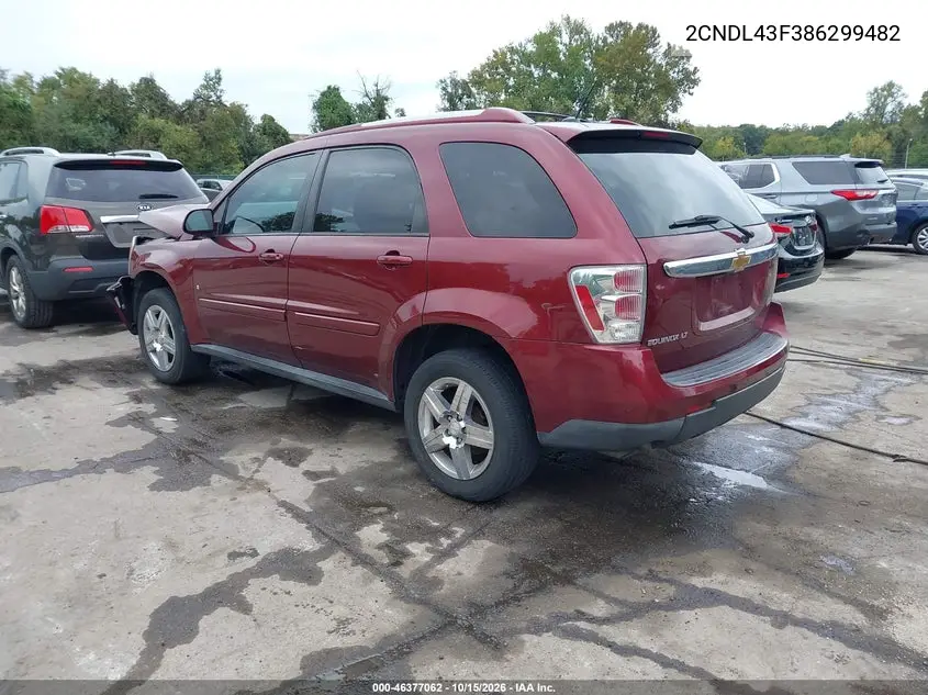 2008 CHEVROLET EQUINOX VIN 2CNDL43F386299482 — фото 3