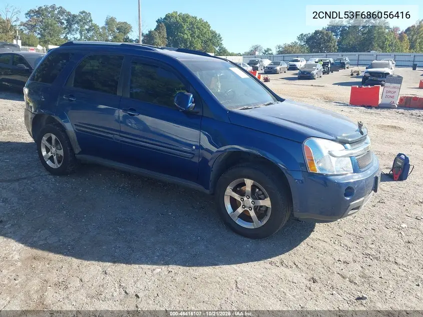 CHEVROLET EQUINOX 2008, VIN 2CNDL53F686056416