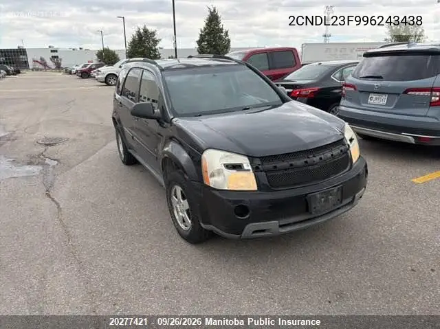 CHEVROLET EQUINOX 2009, VIN 2CNDL23F996243438