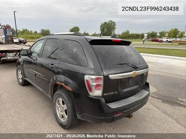 2009 CHEVROLET EQUINOX VIN 2CNDL23F996243438 — фото 3