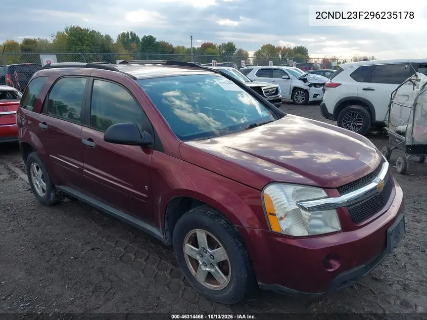 CHEVROLET EQUINOX 2009, VIN 2CNDL23F296235178