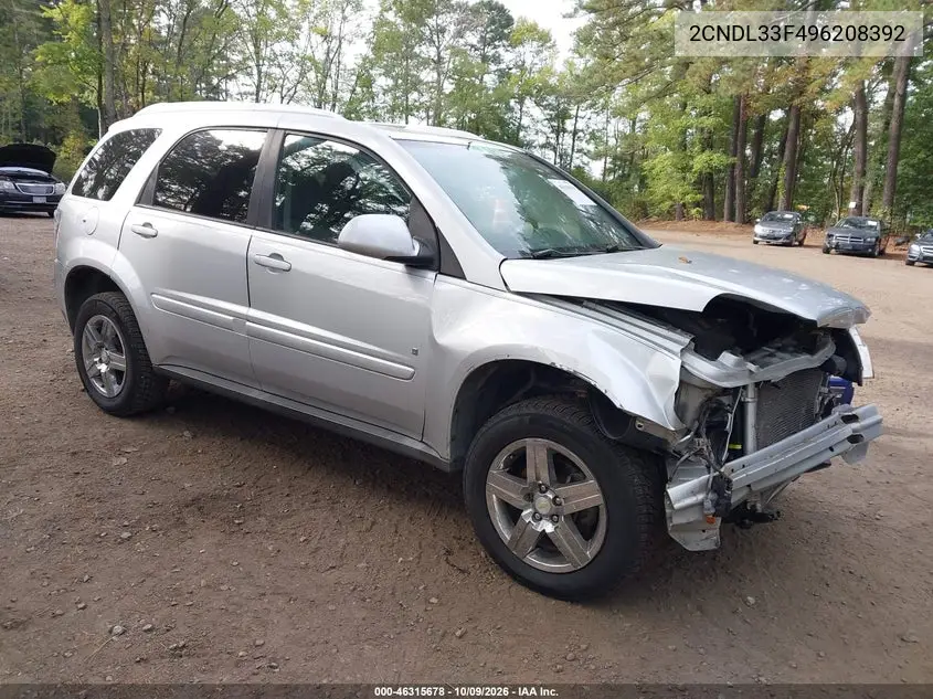 CHEVROLET EQUINOX 2009, VIN 2CNDL33F496208392