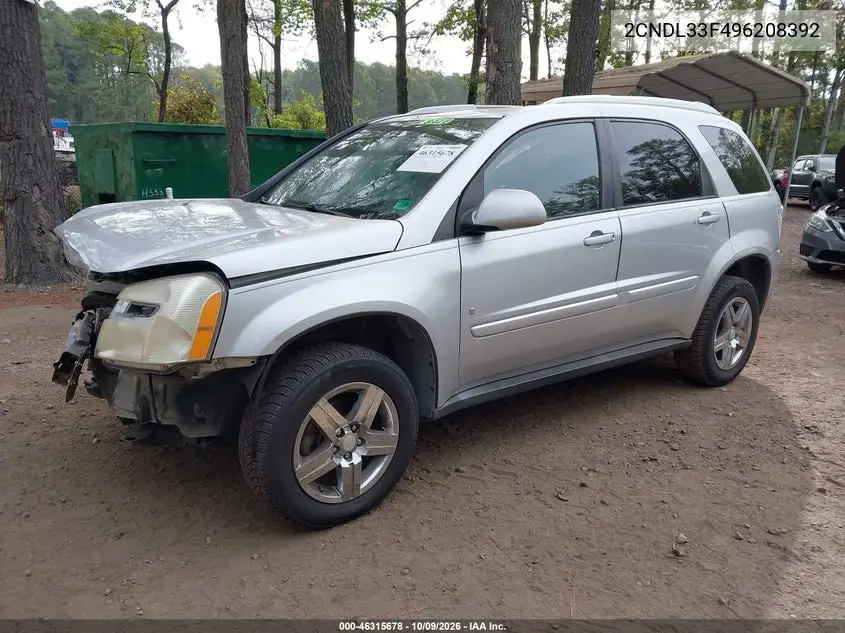 2009 CHEVROLET EQUINOX VIN 2CNDL33F496208392 — фото 2
