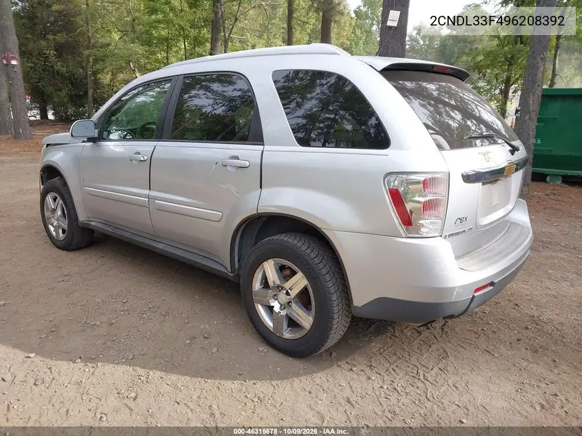 2009 CHEVROLET EQUINOX VIN 2CNDL33F496208392 — фото 3