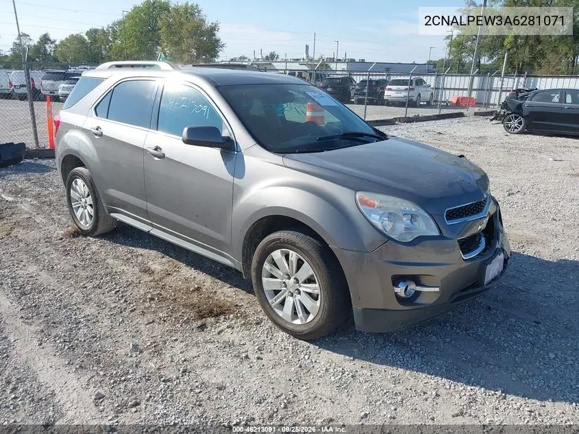 CHEVROLET EQUINOX 2010, VIN 2CNALPEW3A6281071