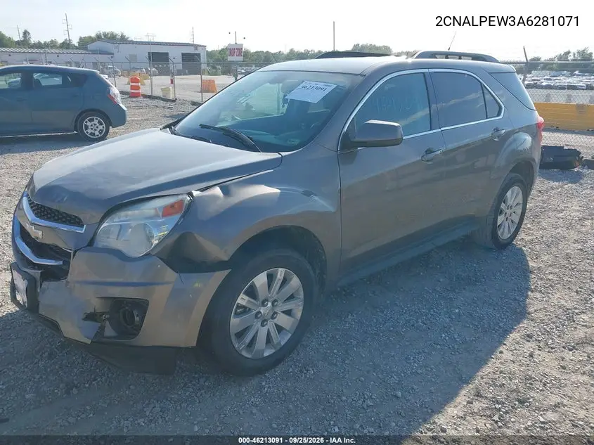 2010 CHEVROLET EQUINOX VIN 2CNALPEW3A6281071 — фото 2
