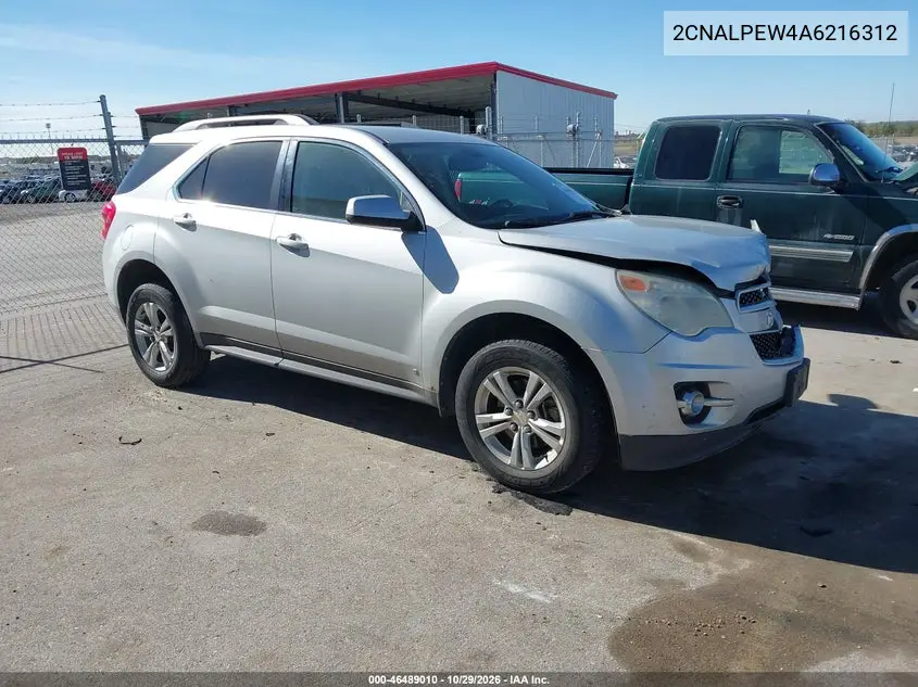 CHEVROLET EQUINOX 2010, VIN 2CNALPEW4A6216312