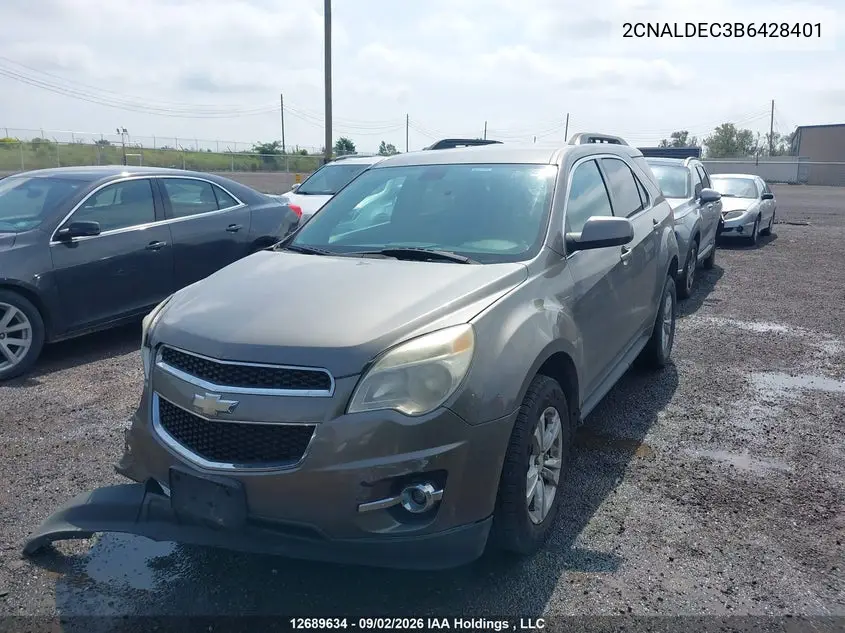 2011 CHEVROLET EQUINOX VIN 2CNALDEC3B6428401 — фото 2