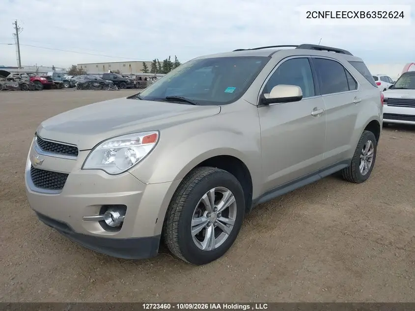 2011 CHEVROLET EQUINOX VIN 2CNFLEECXB6352624 — фото 2