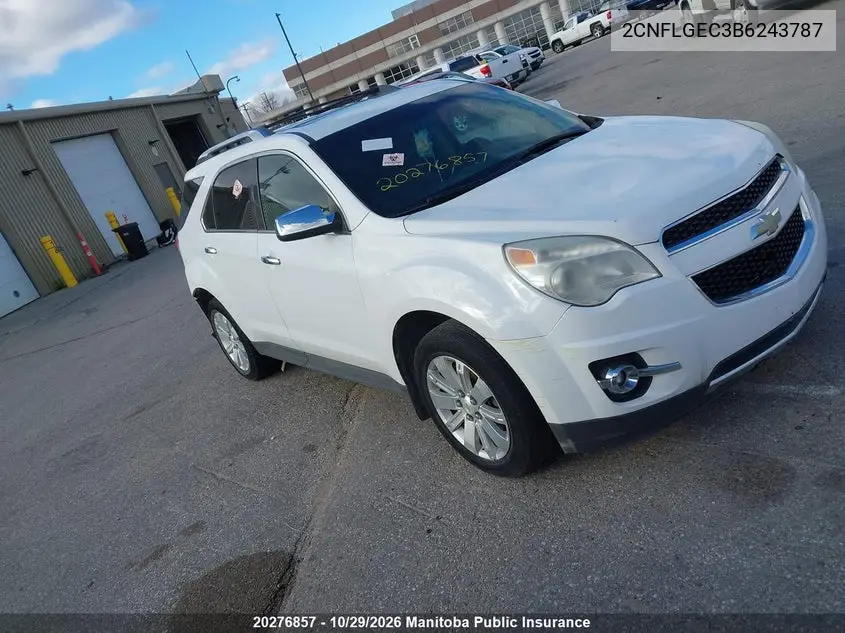 CHEVROLET EQUINOX 2011, VIN 2CNFLGEC3B6243787