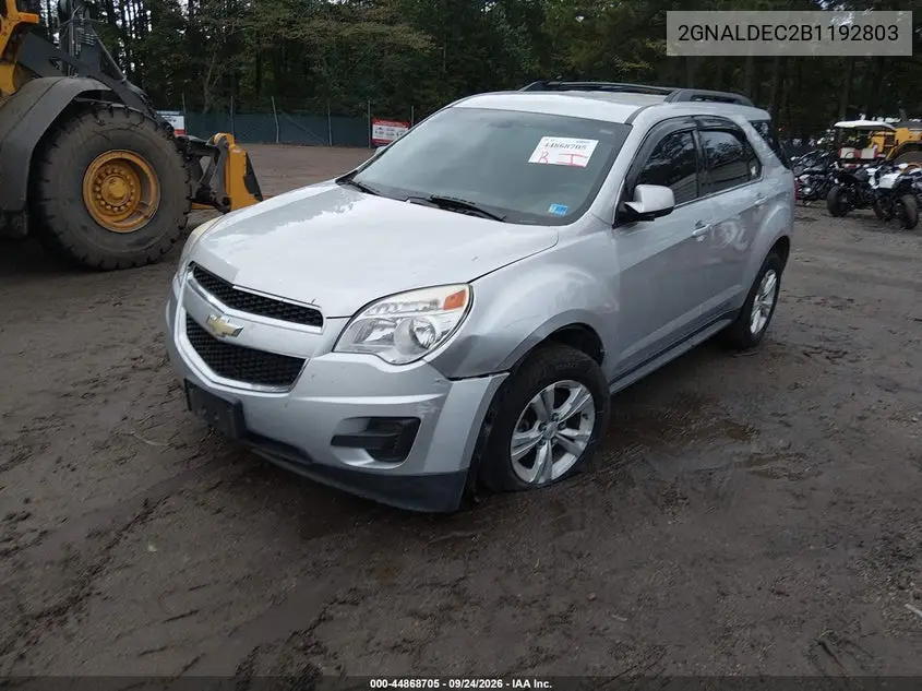 2011 CHEVROLET EQUINOX VIN 2GNALDEC2B1192803 — фото 2