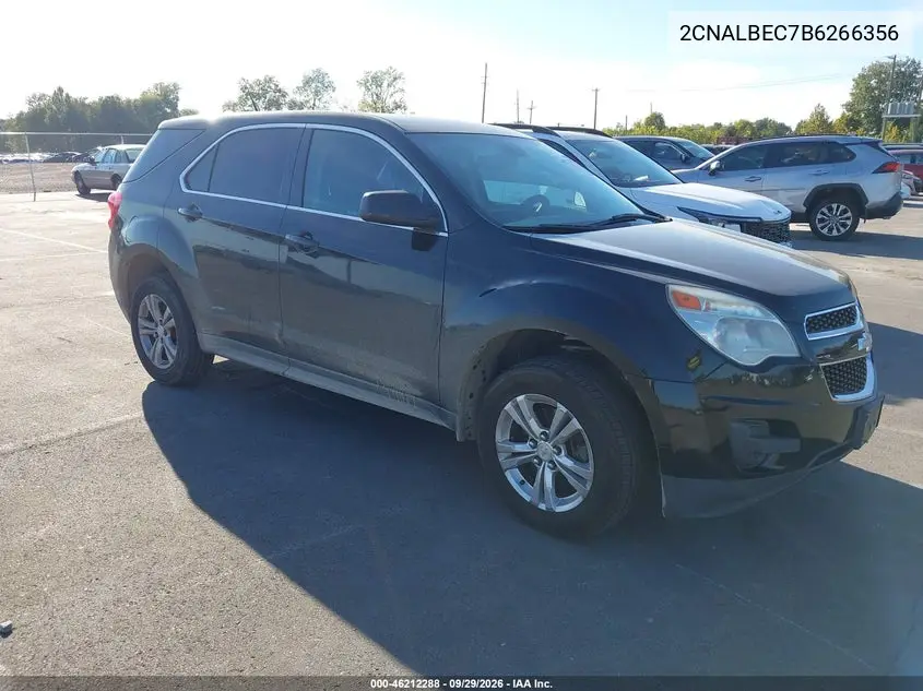 CHEVROLET EQUINOX 2011, VIN 2CNALBEC7B6266356