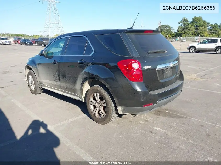 2011 CHEVROLET EQUINOX VIN 2CNALBEC7B6266356 — фото 3