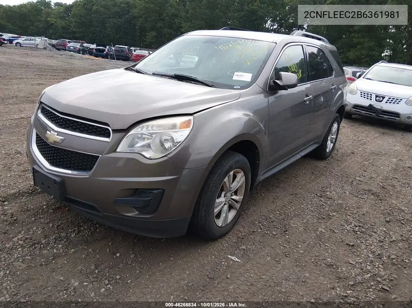 2011 CHEVROLET EQUINOX VIN 2CNFLEEC2B6361981 — фото 2