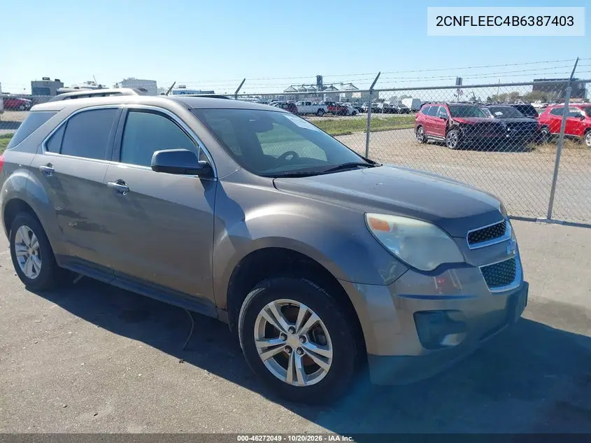 CHEVROLET EQUINOX 2011, VIN 2CNFLEEC4B6387403