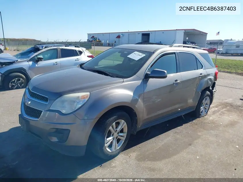 2011 CHEVROLET EQUINOX VIN 2CNFLEEC4B6387403 — фото 2