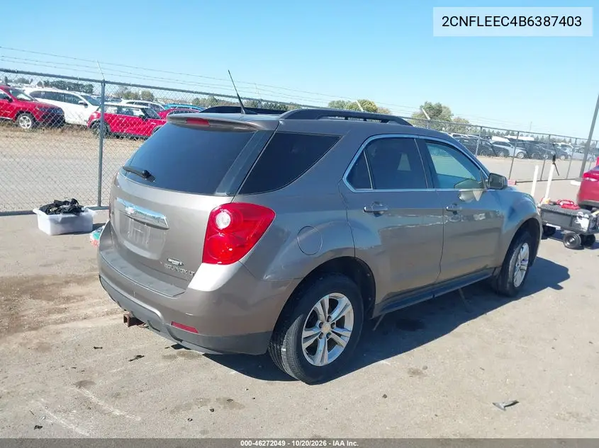 2011 CHEVROLET EQUINOX VIN 2CNFLEEC4B6387403 — фото 4