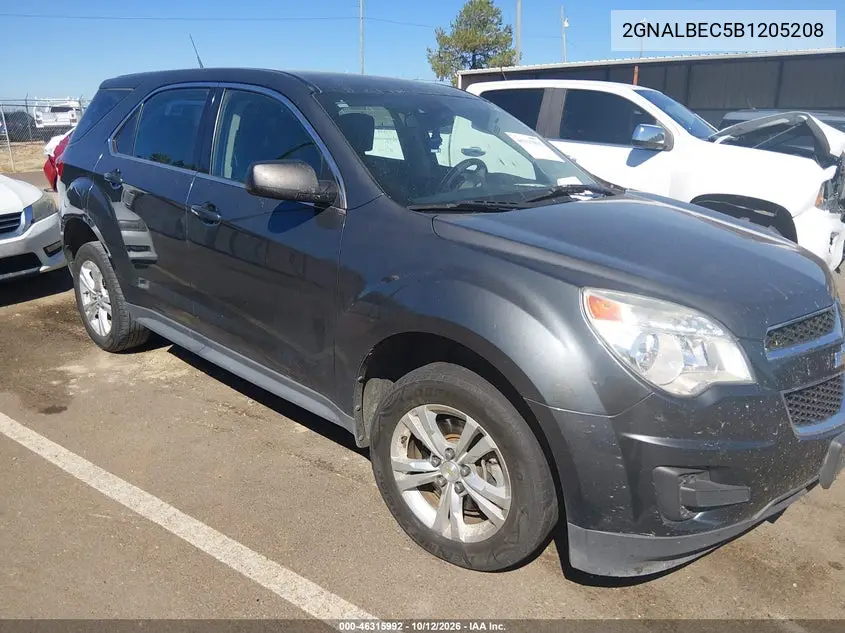 CHEVROLET EQUINOX 2011, VIN 2GNALBEC5B1205208
