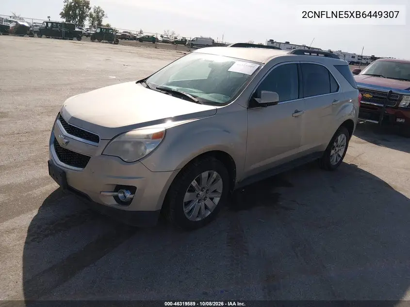2011 CHEVROLET EQUINOX VIN 2CNFLNE5XB6449307 — фото 2