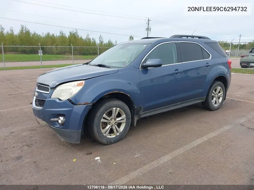 2012 CHEVROLET EQUINOX VIN 2GNFLEE59C6294732 — фото 2