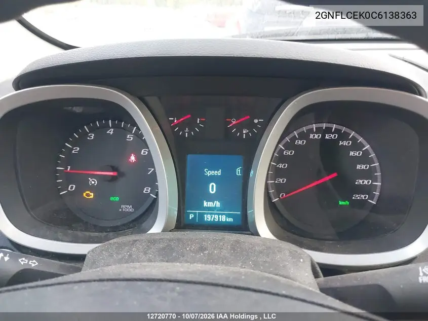 2012 CHEVROLET EQUINOX VIN 2GNFLCEK0C6138363 — фото 7