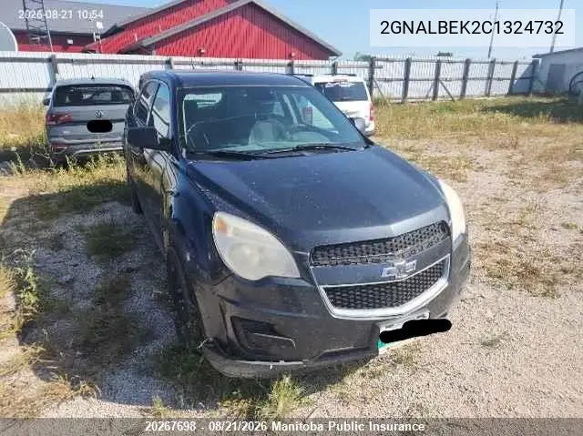 CHEVROLET EQUINOX 2012, VIN 2GNALBEK2C1324732
