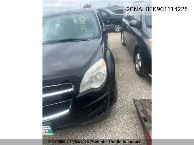 2012 CHEVROLET EQUINOX VIN 2GNALBEK9C1114225 — фото 2