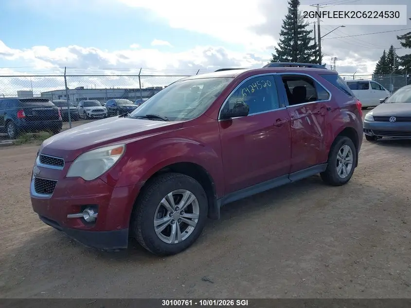 2012 CHEVROLET EQUINOX VIN 2GNFLEEK2C6224530 — фото 2