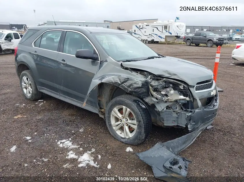 CHEVROLET EQUINOX 2012, VIN 2GNALBEK4C6376611