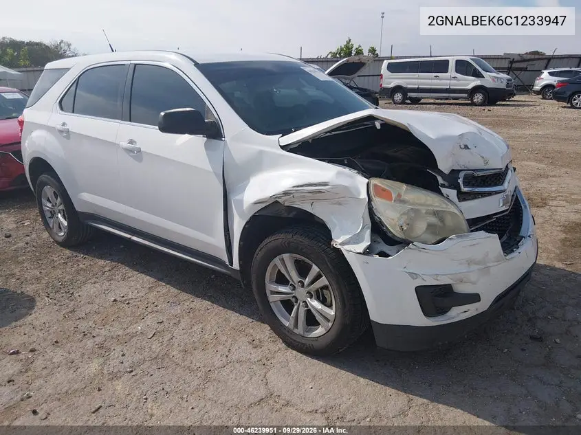 CHEVROLET EQUINOX 2012, VIN 2GNALBEK6C1233947