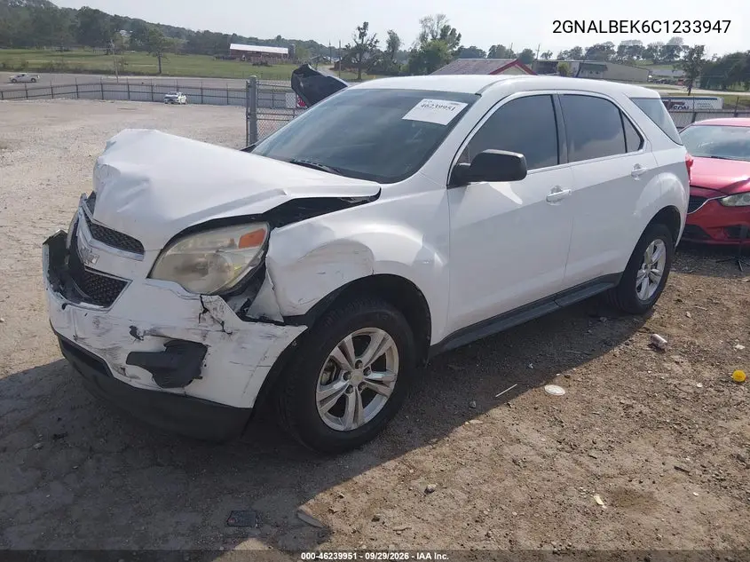 2012 CHEVROLET EQUINOX VIN 2GNALBEK6C1233947 — фото 2