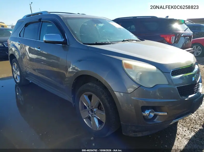 CHEVROLET EQUINOX 2012, VIN 2GNALFEK0C6258823