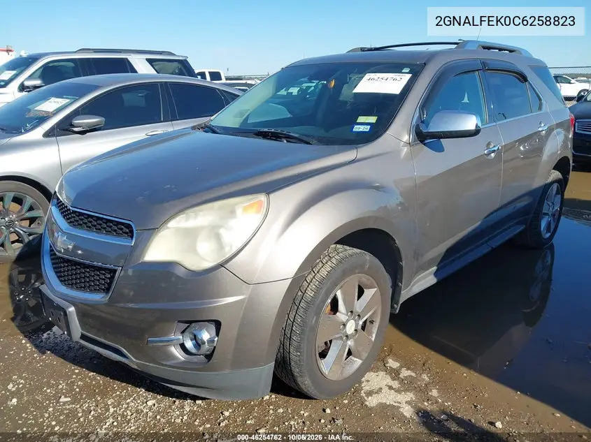 2012 CHEVROLET EQUINOX VIN 2GNALFEK0C6258823 — фото 2