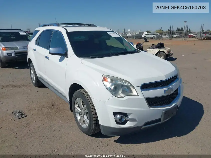 CHEVROLET EQUINOX 2012, VIN 2GNFLGEK4C6150703