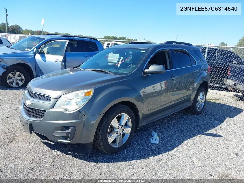 2012 CHEVROLET EQUINOX VIN 2GNFLEE57C6314640 — фото 2