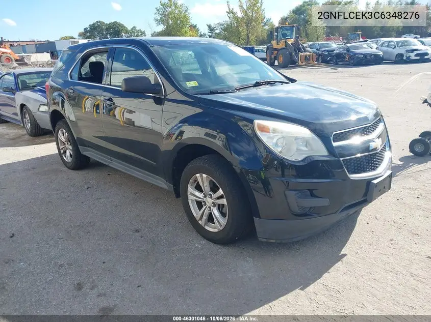 CHEVROLET EQUINOX 2012, VIN 2GNFLCEK3C6348276