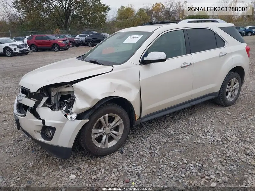 2012 CHEVROLET EQUINOX VIN 2GNALFEK2C1288001 — фото 2
