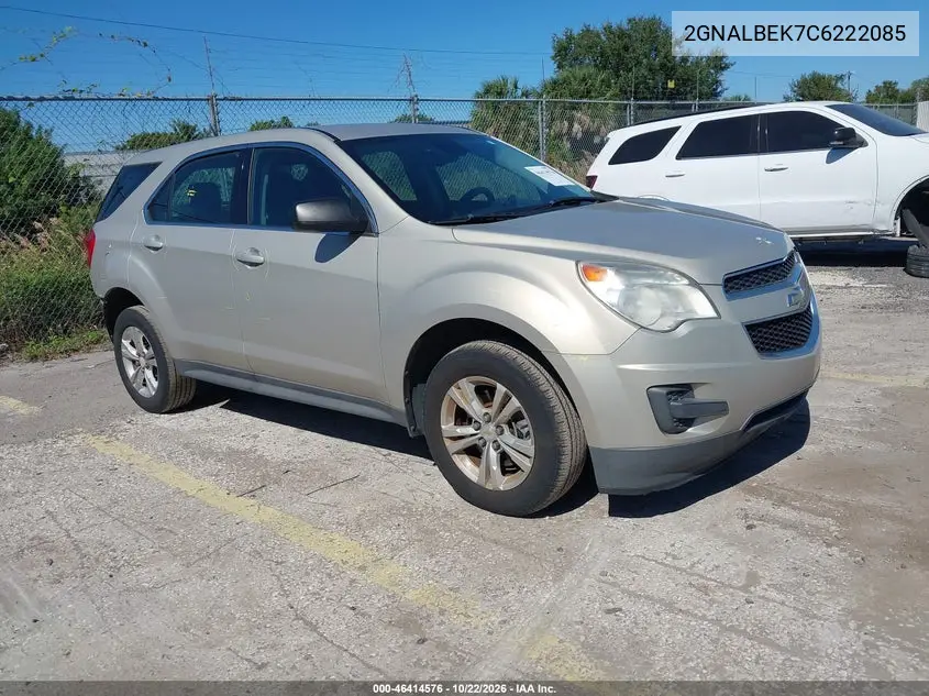 CHEVROLET EQUINOX 2012, VIN 2GNALBEK7C6222085