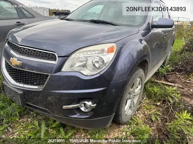 2013 CHEVROLET EQUINOX VIN 2GNFLEEK3D6143893 — фото 2