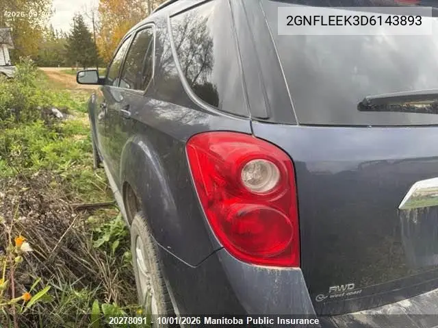 2013 CHEVROLET EQUINOX VIN 2GNFLEEK3D6143893 — фото 3