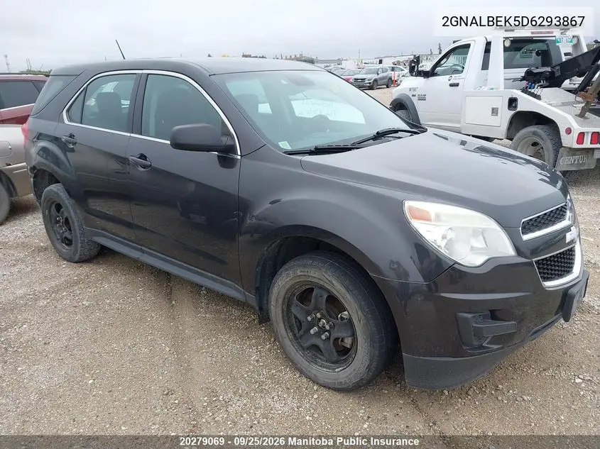 CHEVROLET EQUINOX 2013, VIN 2GNALBEK5D6293867