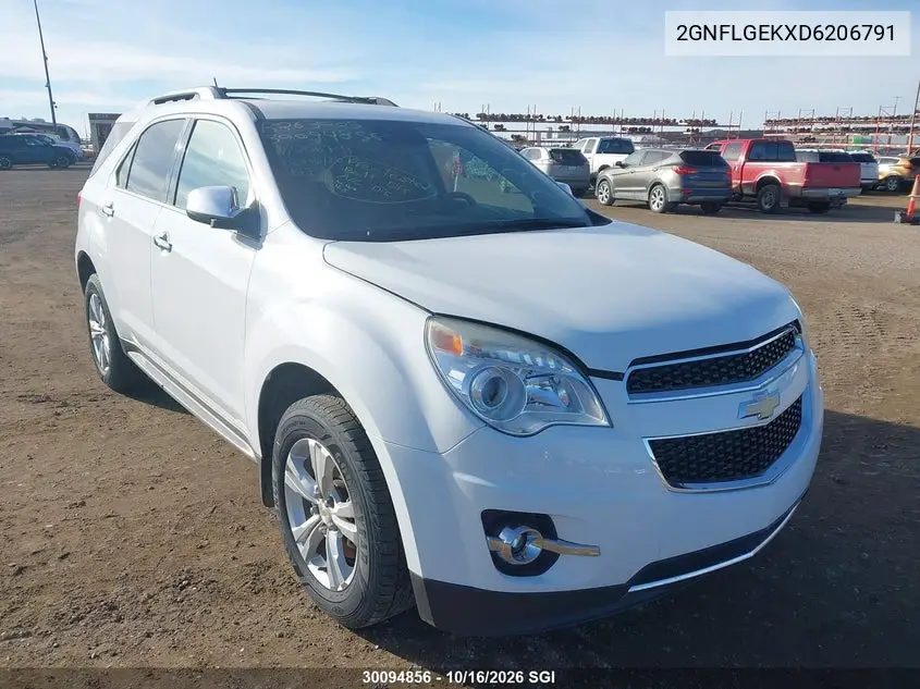 CHEVROLET EQUINOX 2013, VIN 2GNFLGEKXD6206791