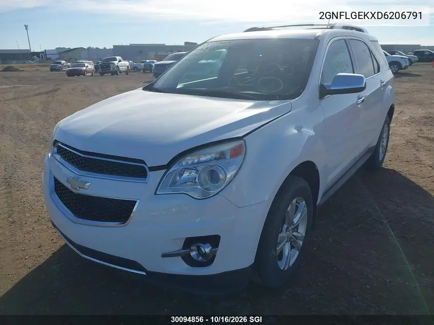 2013 CHEVROLET EQUINOX VIN 2GNFLGEKXD6206791 — фото 2