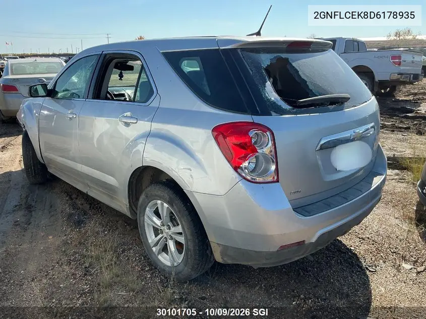 2013 CHEVROLET EQUINOX VIN 2GNFLCEK8D6178935 — фото 3