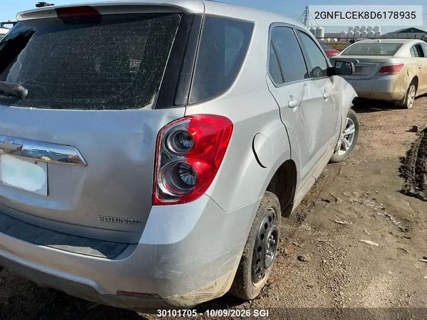 2013 CHEVROLET EQUINOX VIN 2GNFLCEK8D6178935 — фото 4