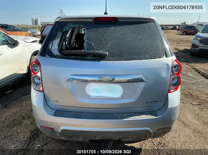 2013 CHEVROLET EQUINOX VIN 2GNFLCEK8D6178935 — фото 8