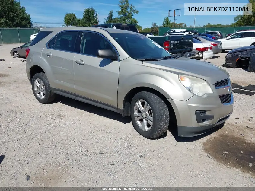 CHEVROLET EQUINOX 2013, VIN 1GNALBEK7DZ110084