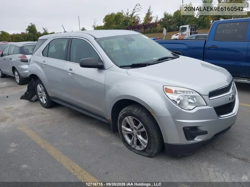 CHEVROLET EQUINOX 2014, VIN 2GNALAEK9E6160542